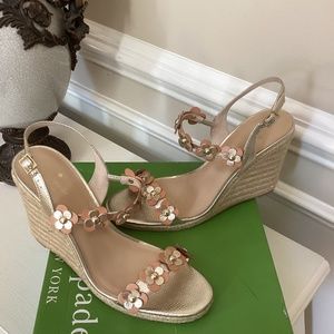 Kate spade Belimey  Gold Wedges